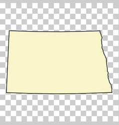 North Dakota Map Shape United States Of America