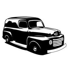 Classic Panel Truck Silhouette Logo Concept