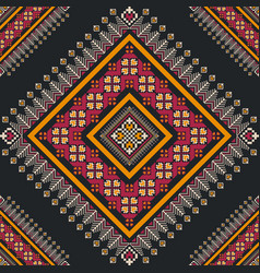 Ethnic Embroidery Geometric Pattern