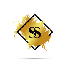 Gold Ss Logo Symbol Art Design