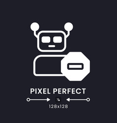 Advanced Bot Protection White Solid Desktop Icon