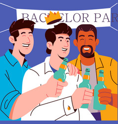 Flat Design Bachelor Party