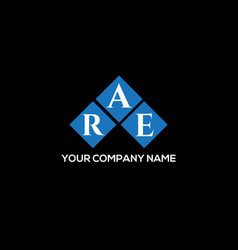 Rae Letter Logo Design On Black Background