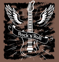 Vintage Hand Drawn Rock N Roll Poster Music T