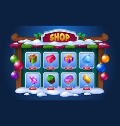 Winter And Christmas Shop Game Interface