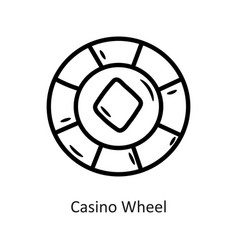 Casino Wheel Outline Icon Design