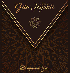 Greeting Design For Indian Holiday Gita Jayanti