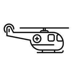 Ambulance Emergency Helicopter Icon Outline