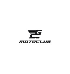 Flat Letter Mark Moto Club Sport Team Logo Design