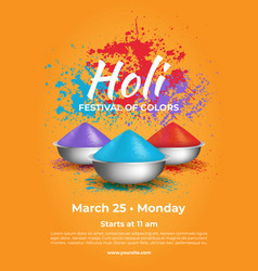 Happy Holi Festival Of Colors Flyer