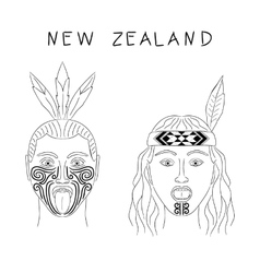 New Zealand Maori Tribe A Man And A Woman