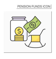 Pension Saving Color Icon