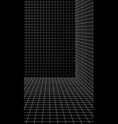 3d Wireframe Grid Room Background