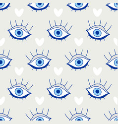 Eye Seamless Pattern Hand Drawn Eyes