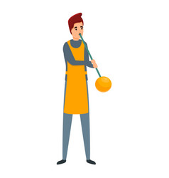 Glass Blower Activity Icon Cartoon Style