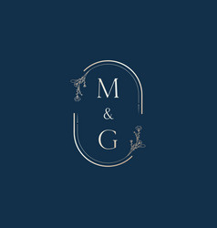 Mg Wedding Invitational Floral Initial Concept