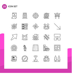 Modern Set 25 Lines And Symbols Such As Bridge