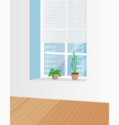 Office Room With Window Plant