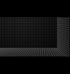 3d Wireframe Grid Room Background