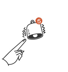 Hand Drawn Doodle Notification Bell Icon