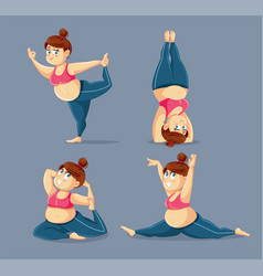 Plus Size Fitness Woman Doing Yoga