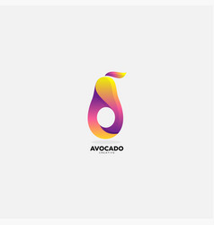 Avocado Fruit Design Gradient Color