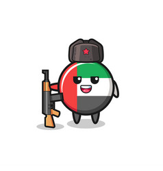 Cute Uae Flag Cartoon As Russian Army