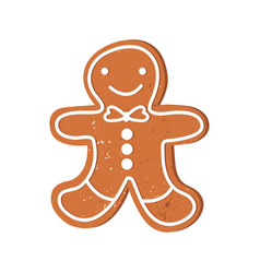 Gingerbread Man Isolated On White Background New