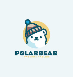 Logo Polar Bear Mascot Cartoon Style