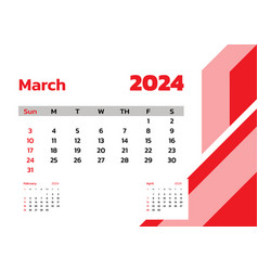 March 2024 Calendar Week Start On Sunday Desk