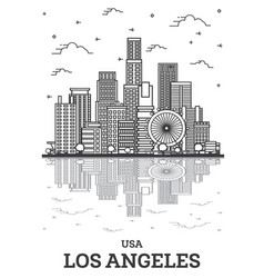 Outline Los Angeles California Usa City Skyline