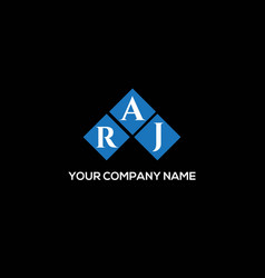 Raj Letter Logo Design On Black Background