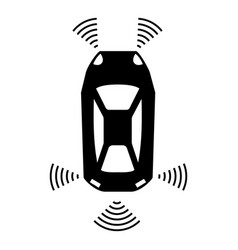 Top View Smart Car Icon Simple Style