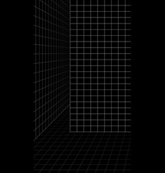 3d Wireframe Grid Room Background