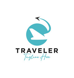 Airplane Tail Transportation Logo