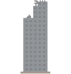 High rise building tower for computer pixel game Vector Image