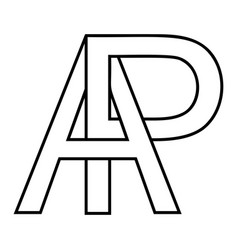 Ap Logo Letter Design Royalty Free Vector Image