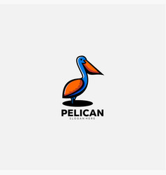 Pelican Logo Mascot Gradient Color