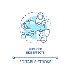 Thin Line Simple Blue Reduced Side Effects Icon