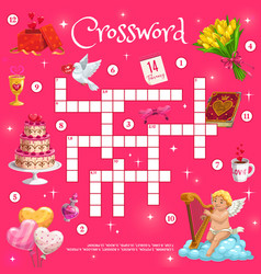 Wedding Valentine Cupids Crossword Worksheet Game