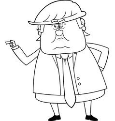 Black And White Angry President Donald Trump