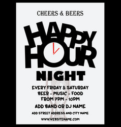 Happy Hour Beer Party Poster Flyer Design