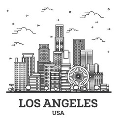 Outline Los Angeles California Usa City Skyline