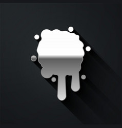 Silver Paint Spray Icon Isolated On Black