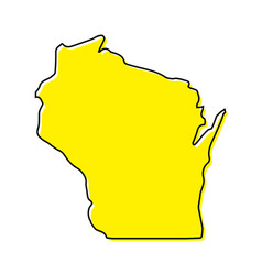 Simple Outline Map Of Wisconsin Is A State