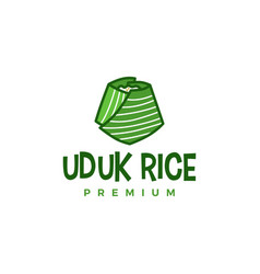 Uduk Rice On Banana Leaf Logo Icon