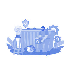 Waste Management Concept On A White Background