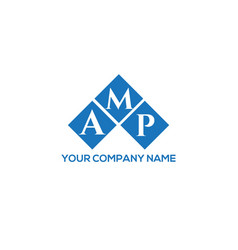 Amp Letter Logo Design On White Background