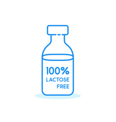 Lactose Free Icon With Blue Bottle