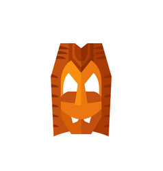 Wooden Hawaiian Mask Icon